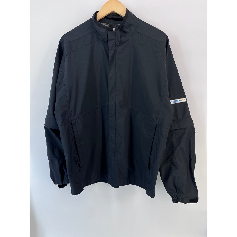 FootJoy DryJoys HydroLite Mens Black Golf Rain Jacket Full Zip Windbreaker M